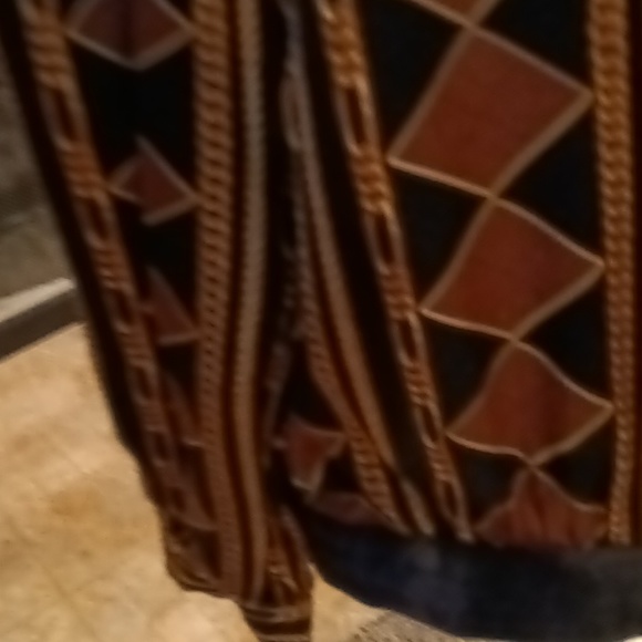 FINAL PRICE VTG Richard Warren 100% silk l/s blouse w diamonds & chains print 12 - Picture 3 of 7